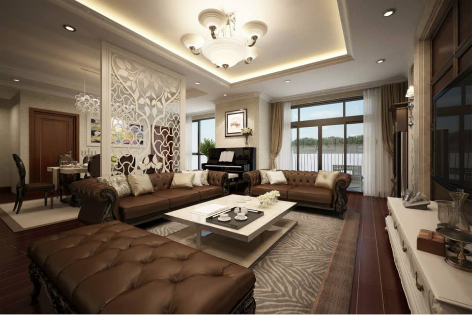 thiết kế nội thất phòng khách chung cư Royal City