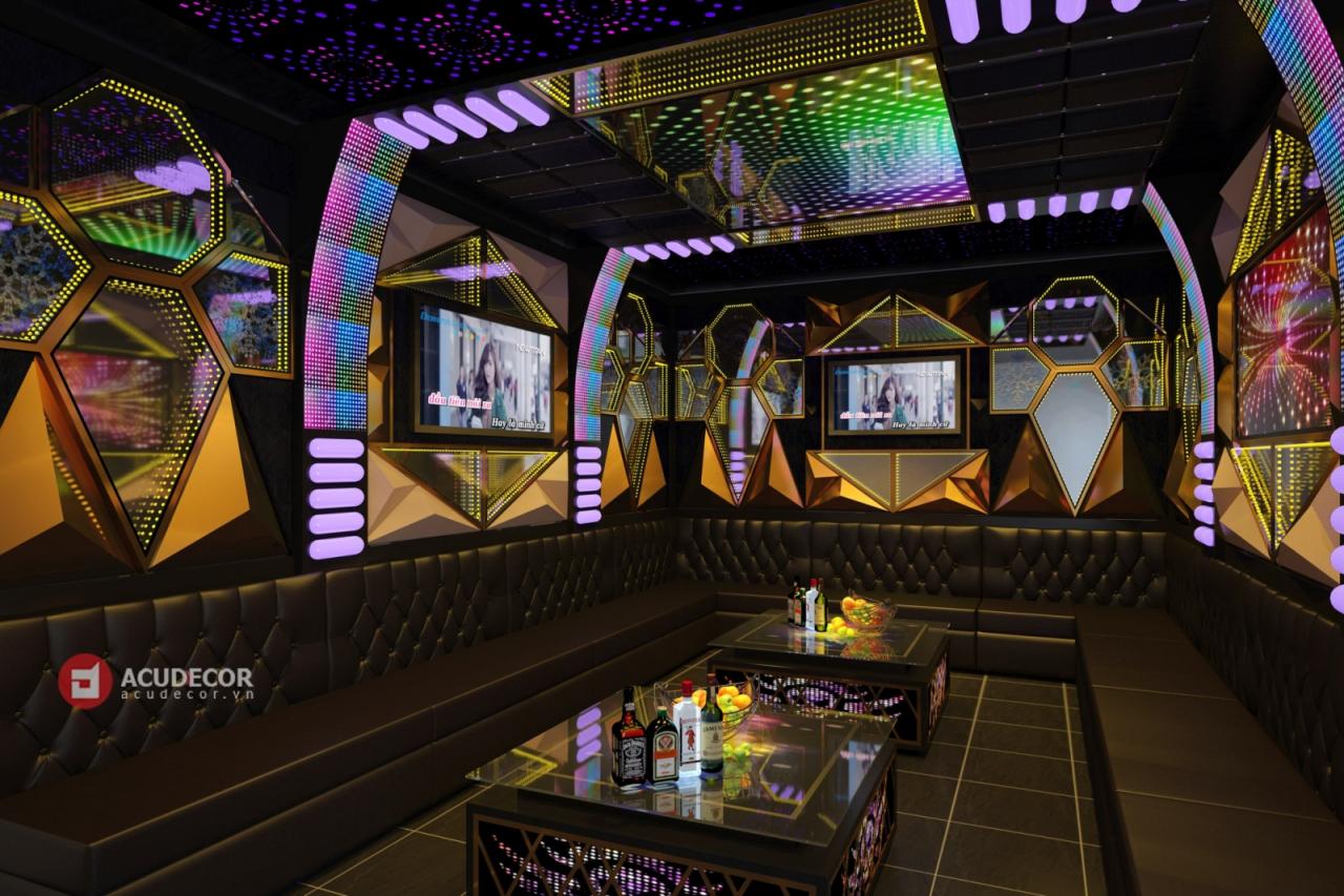 thiết kế nội thất quán karaoke 1