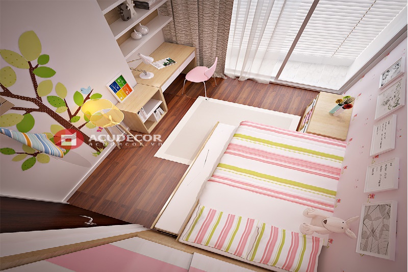 thiết kế phòng ngủ chung cư Keangnam 1